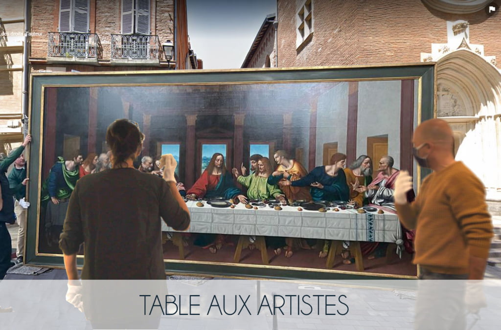 Table aux artistes galerie 21