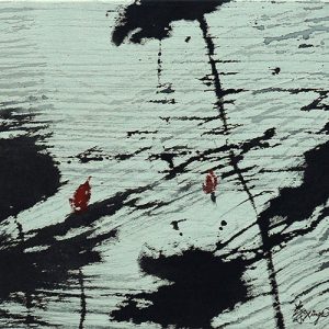 lotus et vaguelettes Ye Xing-Qian Galerie 21 33x41