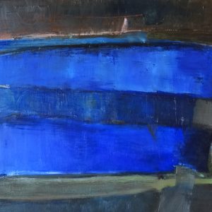 DEUX TRAITS BLEUS II -bruno redon galerie 21 60x92cm