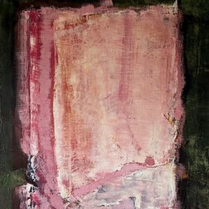 Figure rose sur fond vert redon galerie 21