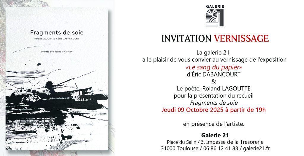 Invitation Dabancourt Lagoutte vernissage galerie 21