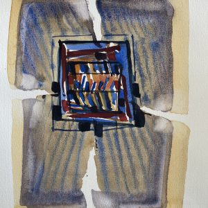 Ecarte le jaune et bleu Marc David Galerie 21