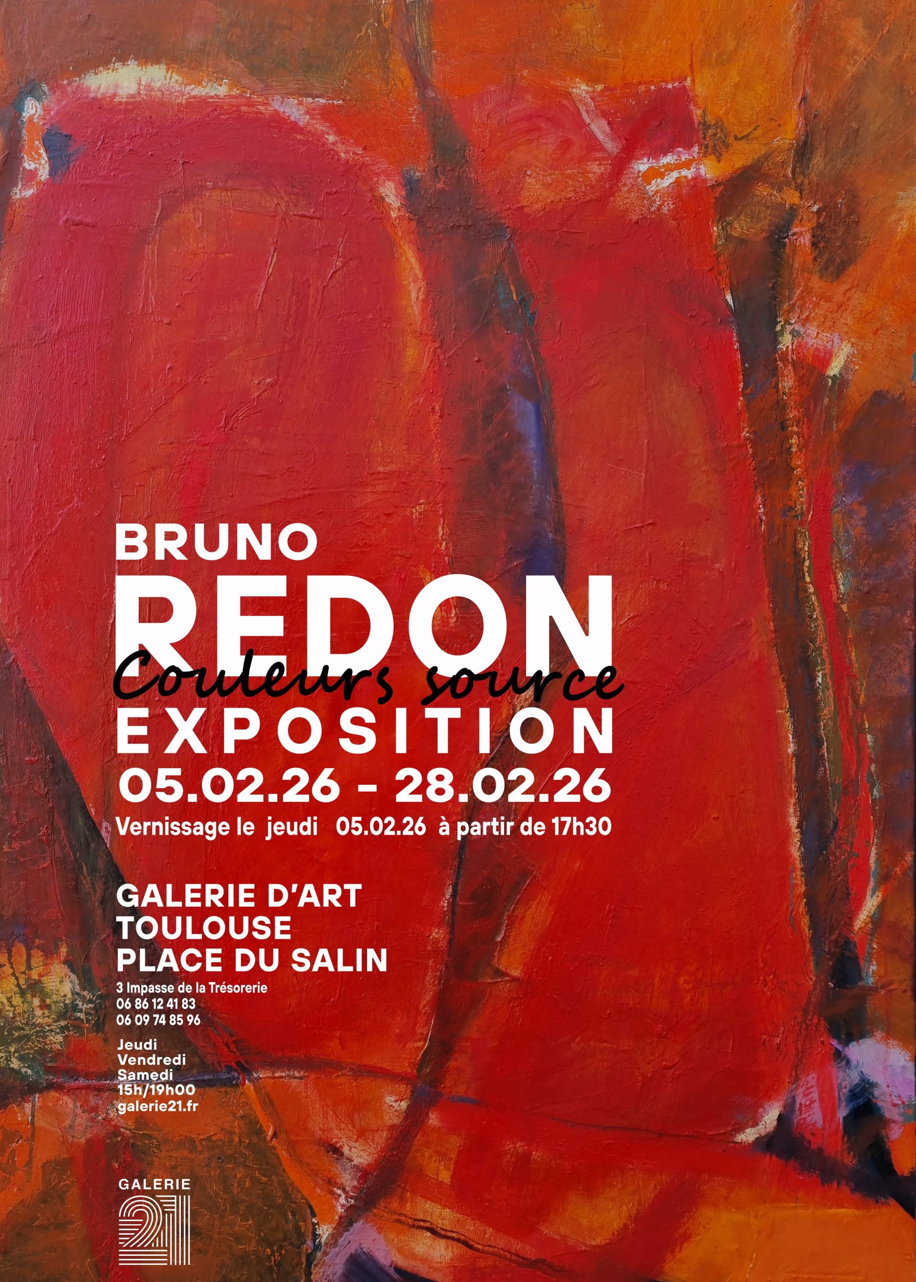 Affiche Bruno Redon galerie 21