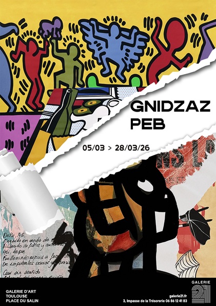 Affiche Gnidzaz PEB galerie 21 presse