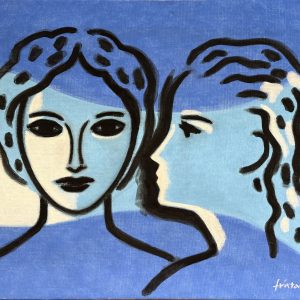 GF 10-75 Deux visages en bleu frixtalon Galerie 21