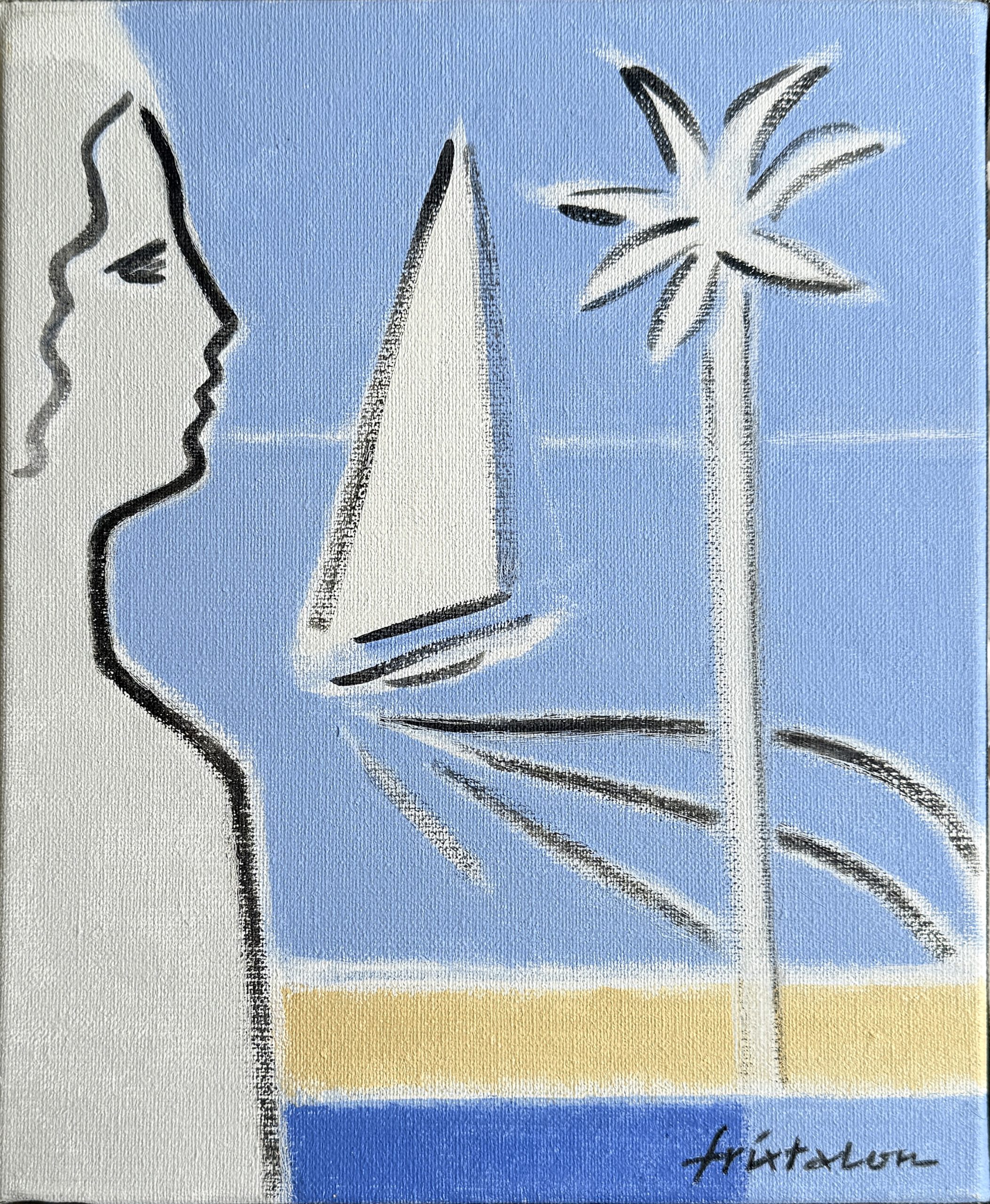 GF 3-150 Regard sur la baie bleu Frixtalon Galerie 21 GF 3-150 Regard sur la baie bleu Frixtalon Galerie 21