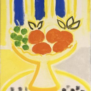 GF 5-146 Coupe oranges et raisins en jaune Frixtalon Galerie 21