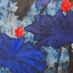 Lotus feuilles bleues par Xing Qian Ye galerie 21