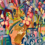 Gold Vase with Iris par Rumsby Michael.F